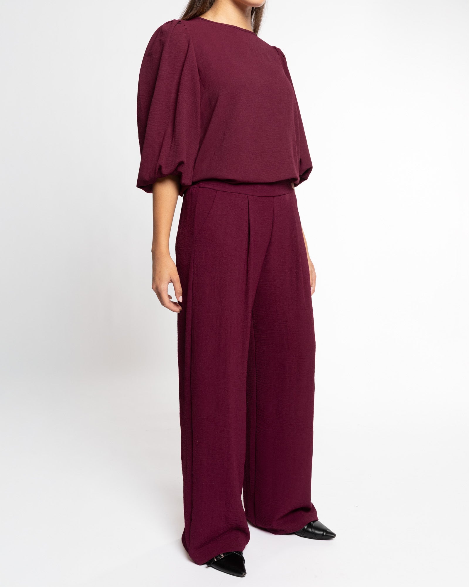 JULIE PANTALON PETITE BURGUNDY