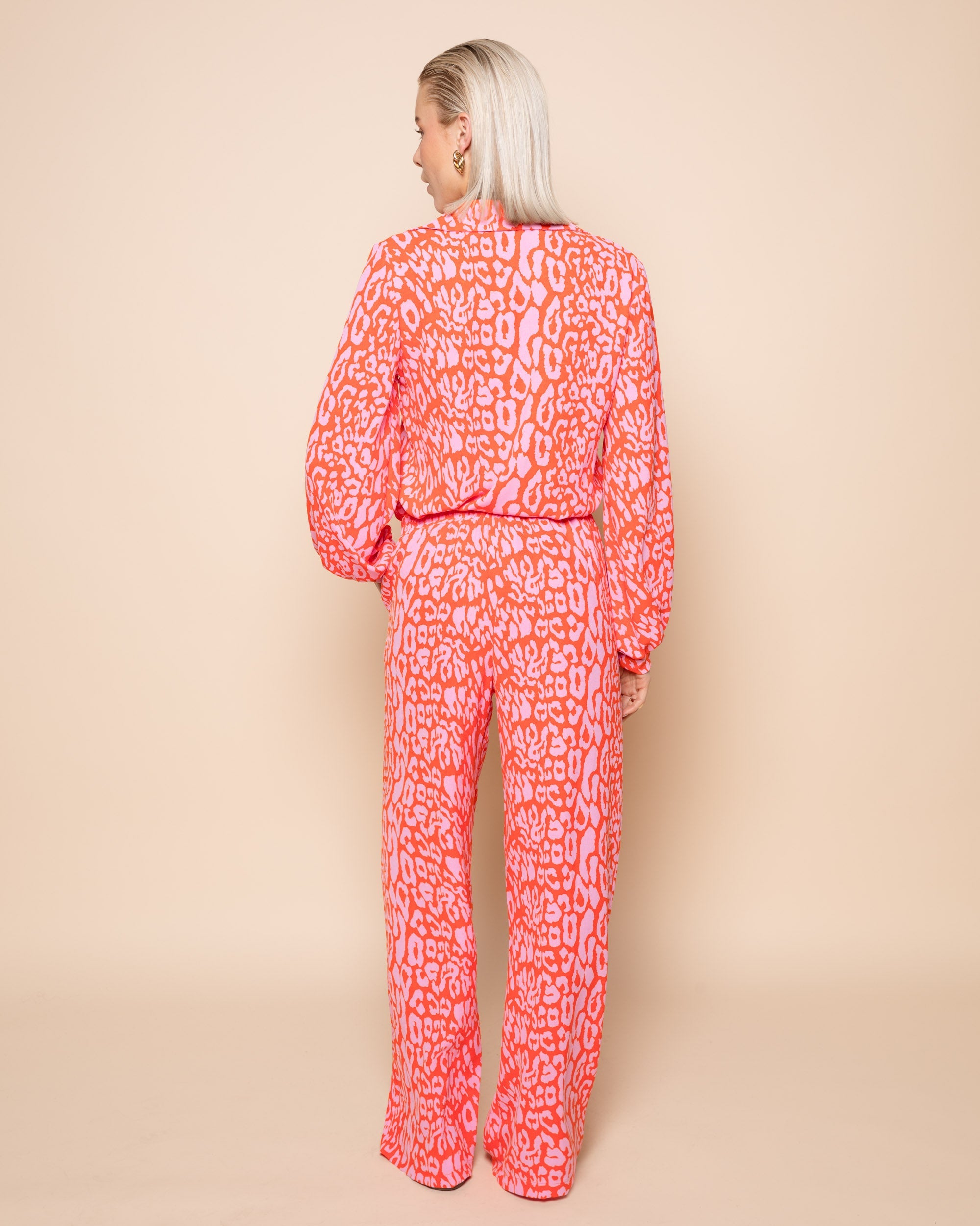 JULIE LEOPARD PANTALON PETITE ORANGE