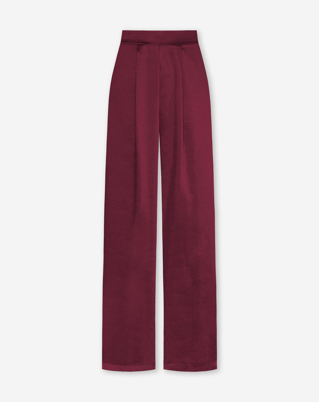 JULIE SATIN PANTALON PETITE BORDEAUX