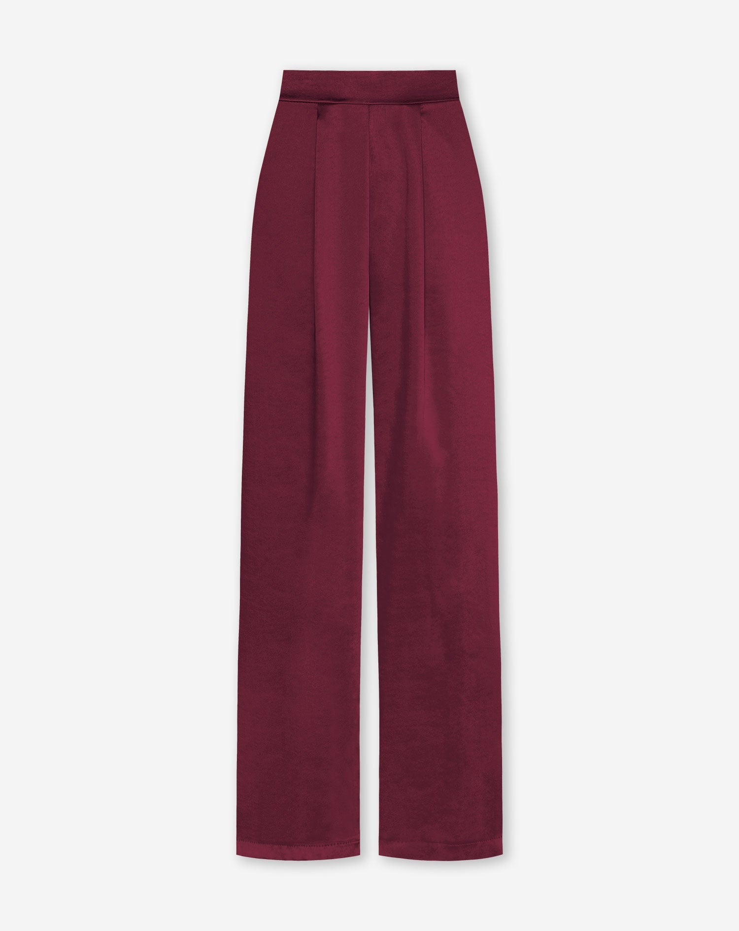 JULIE SATIN PANTALON PETITE BORDEAUX