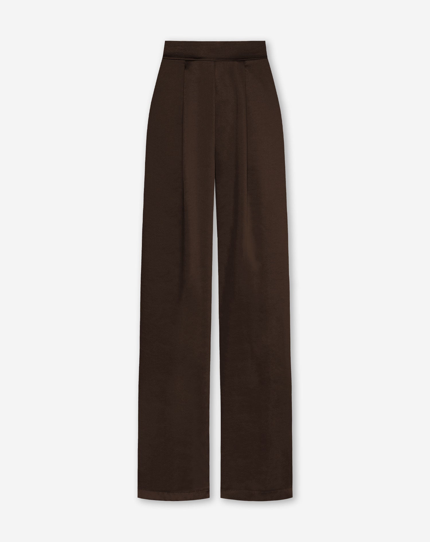 JULIE SATIN PANTALON PETITE BROWN