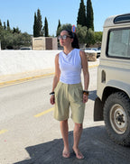 TAMAR DRAPED TOP WHITE
