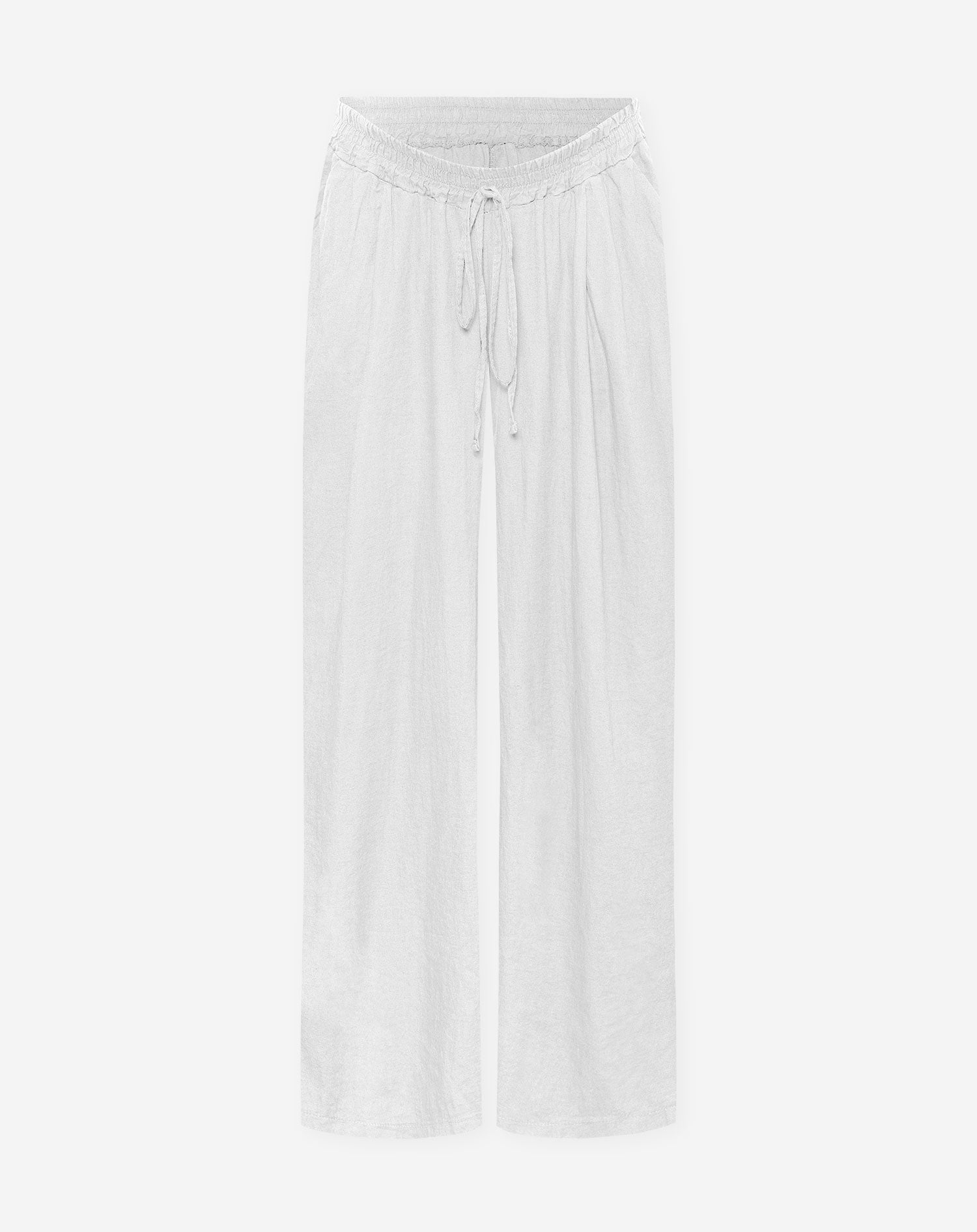 CARMEN LINEN WIDE LEG PANTS PETITE MATERNITY WHITE
