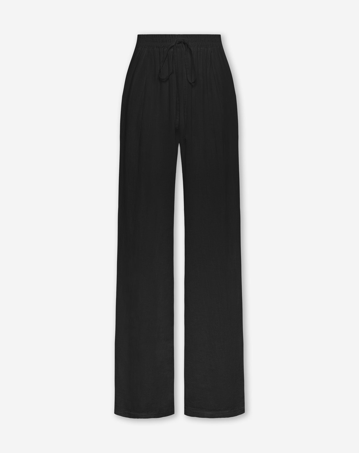 CARMEN LINEN WIDE LEG PANTS PETITE BLACK