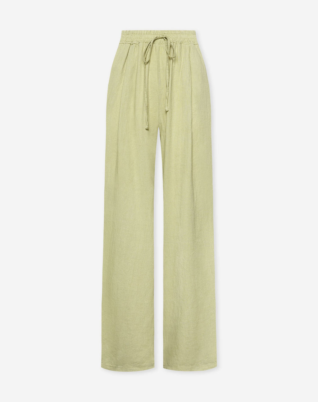 CARMEN LINEN WIDE LEG PANTS PETITE LIGHT OLIVE