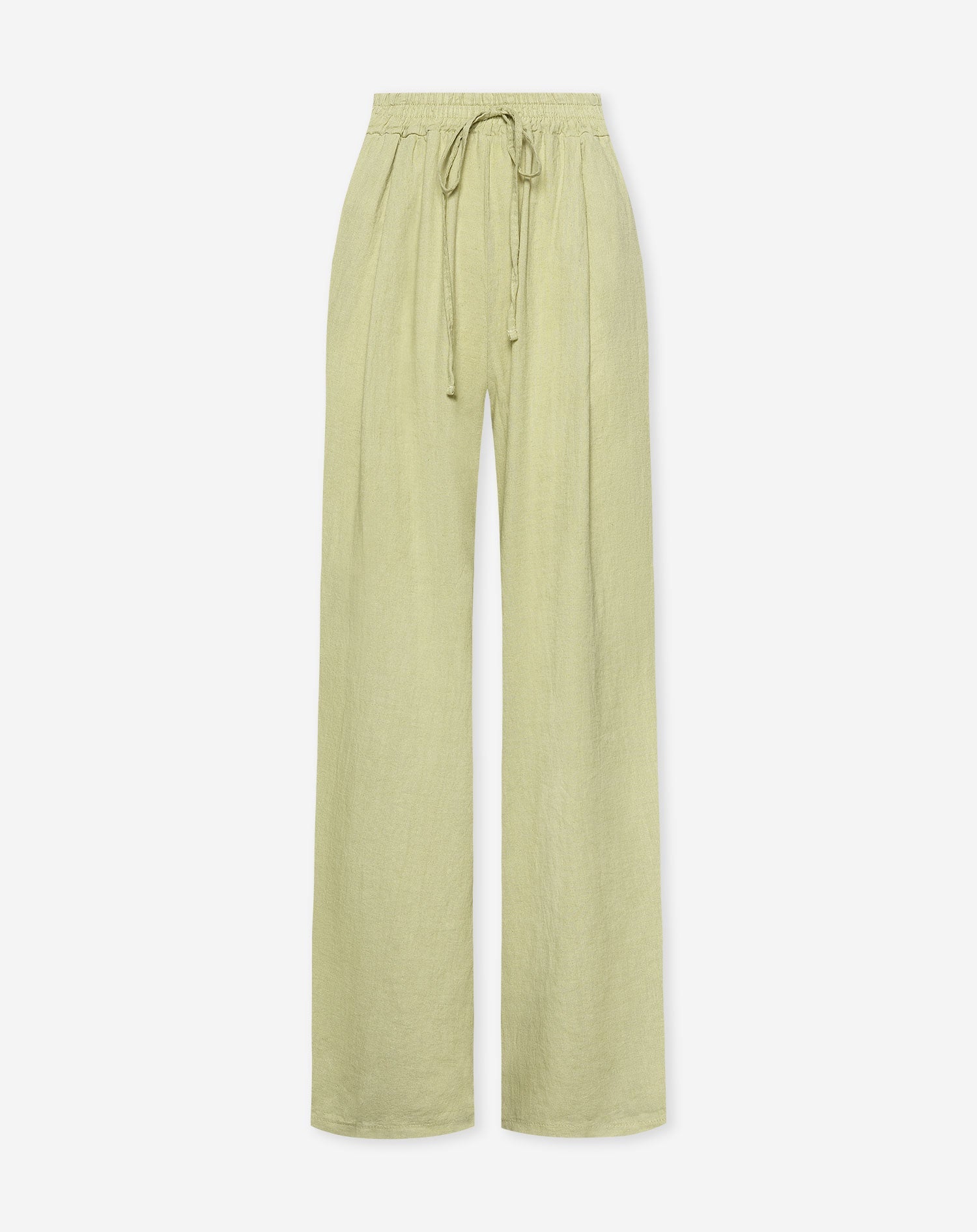 CARMEN LINEN WIDE LEG PANTS PETITE LIGHT OLIVE