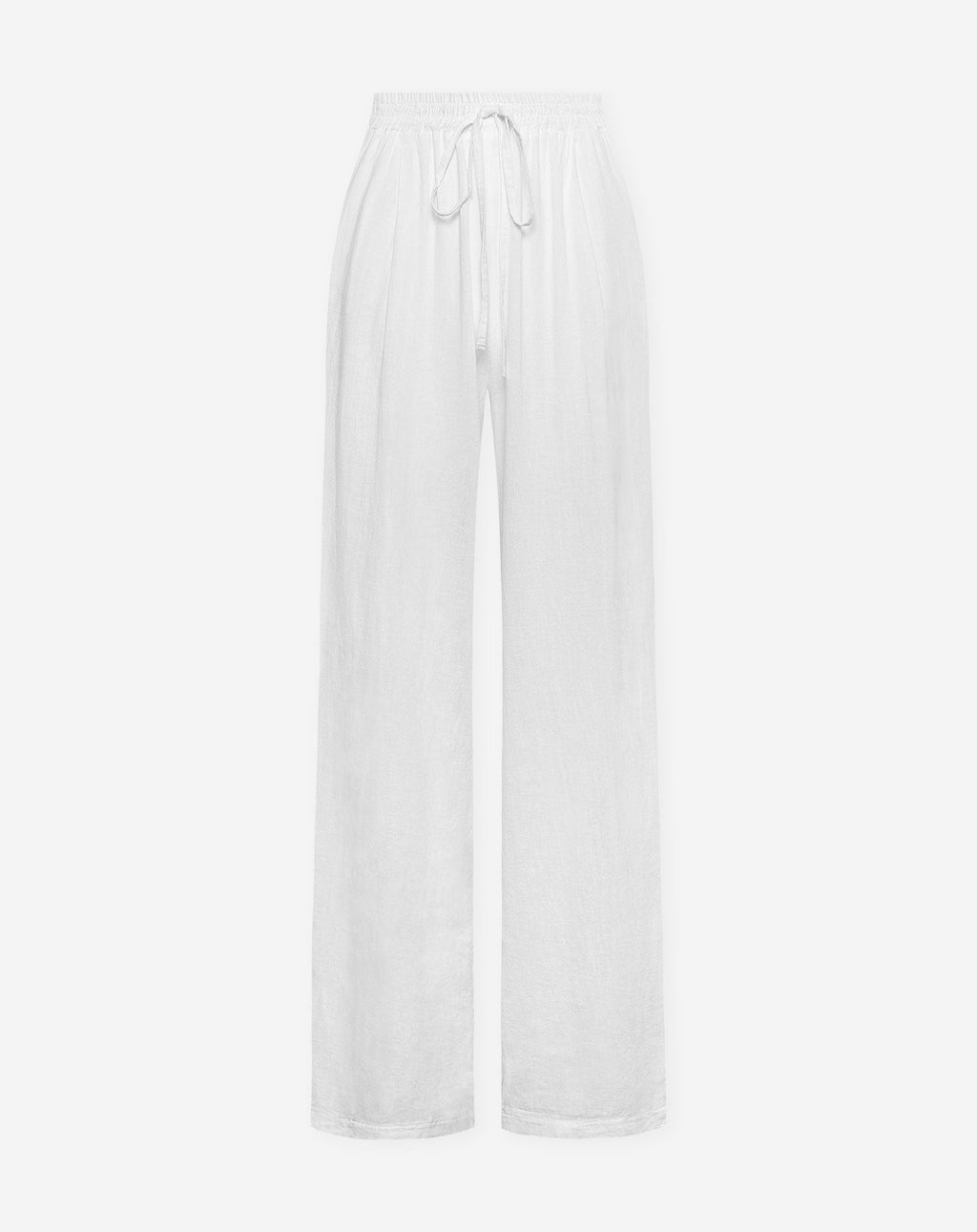 CARMEN LINEN WIDE LEG PANTS PETITE WHITE