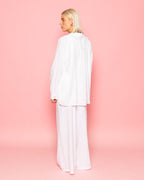 CARMEN LINEN WIDE LEG PANTS PETITE WHITE