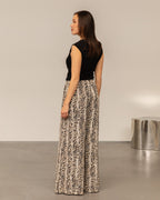 JULIE SNAKE WIDE LEG PANTALON PETITE BEIGE