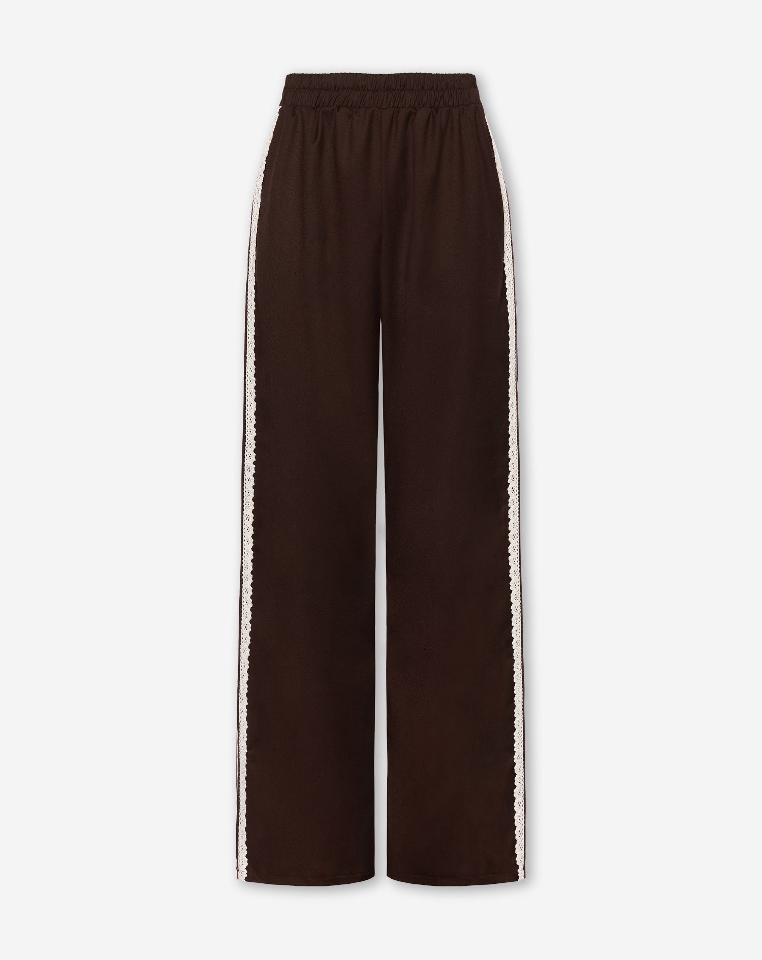 CROCHET TAPE PANTALON PETITE BROWN