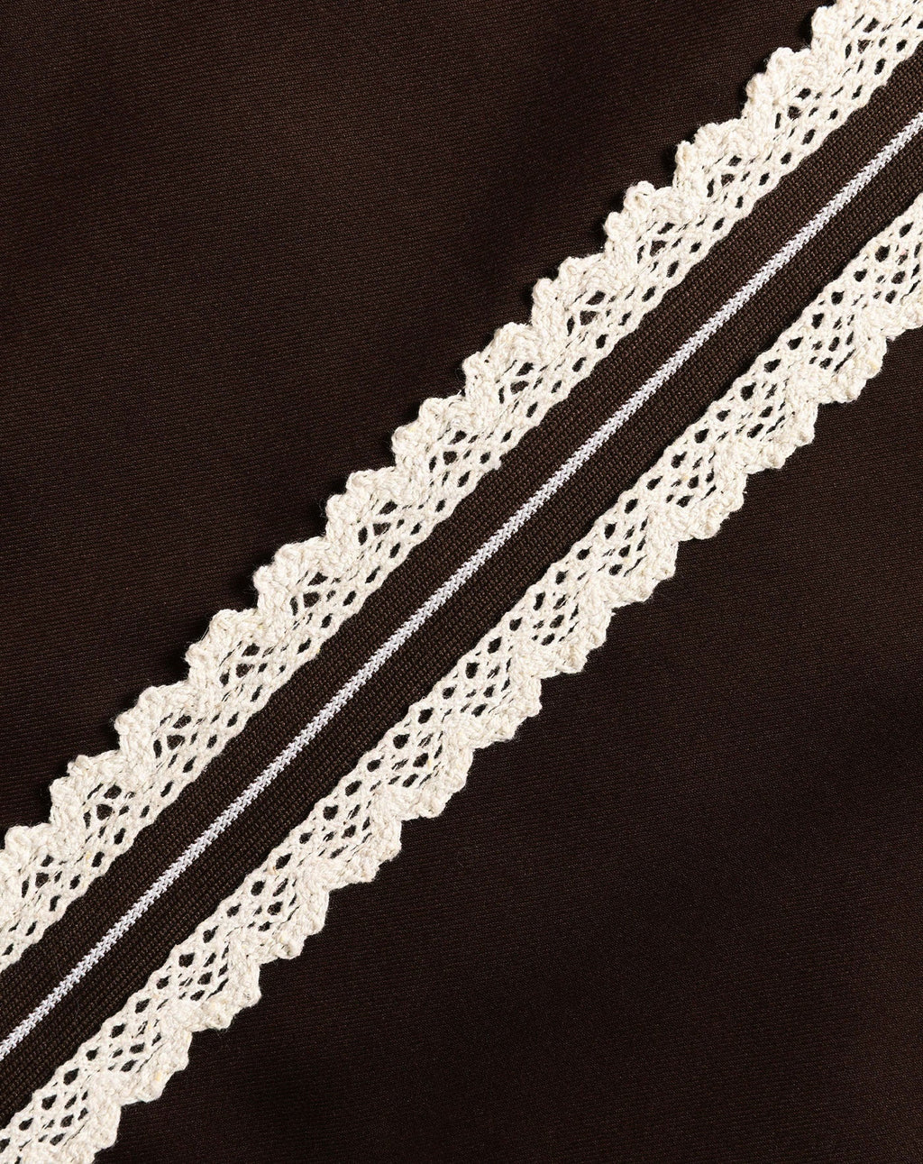 CROCHET TAPE PANTALON PETITE BROWN