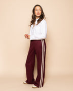 CROCHET TAPE PANTALON PETITE BURGUNDY