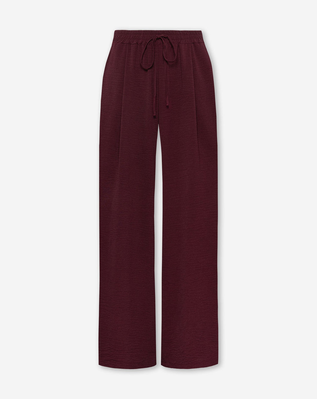 JULIE WIDE LEG PANTALON PETITE DARK BURGUNDY