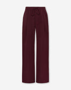 JULIE WIDE LEG PANTALON PETITE DARK BURGUNDY