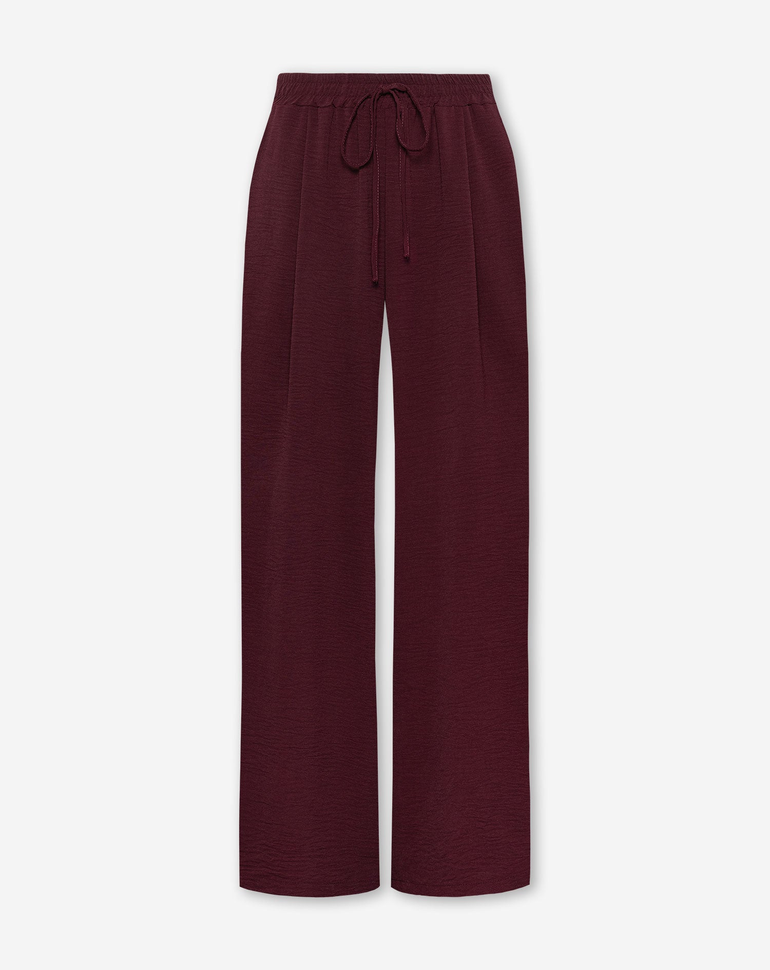 JULIE WIDE LEG PANTALON PETITE DARK BURGUNDY