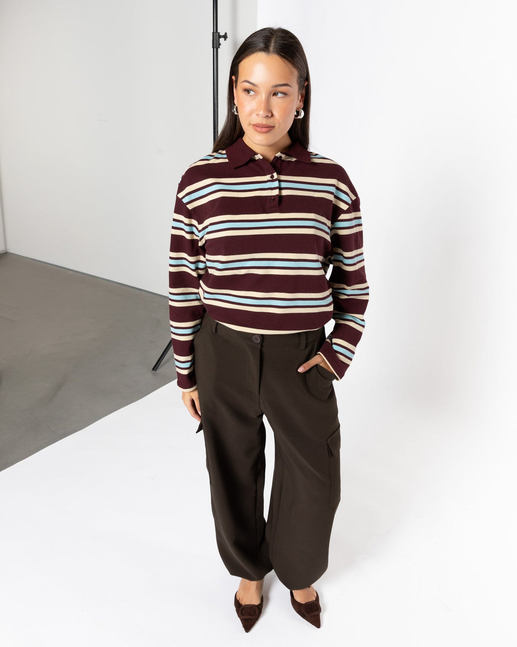 CARGO PANTALON PETITE BROWN