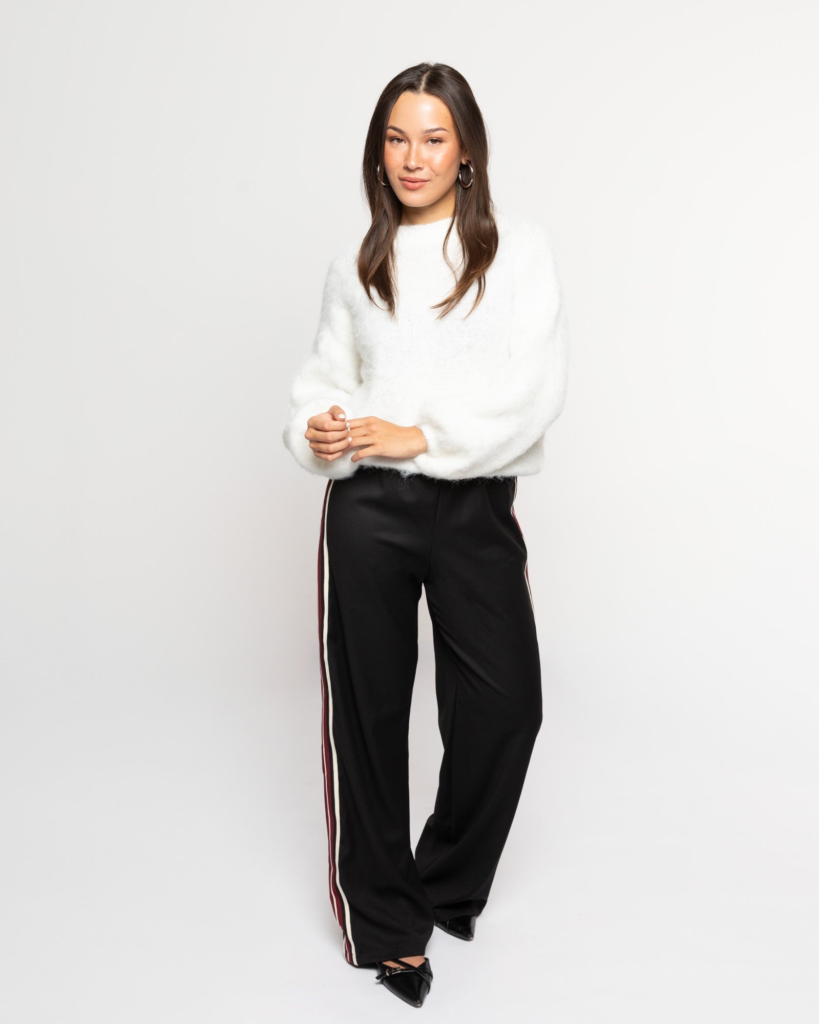 JUUL STRIPE TAPE PANTALON PETITE BLACK