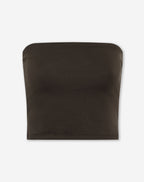 TAMAR STRAPLESS TOP DARK BROWN