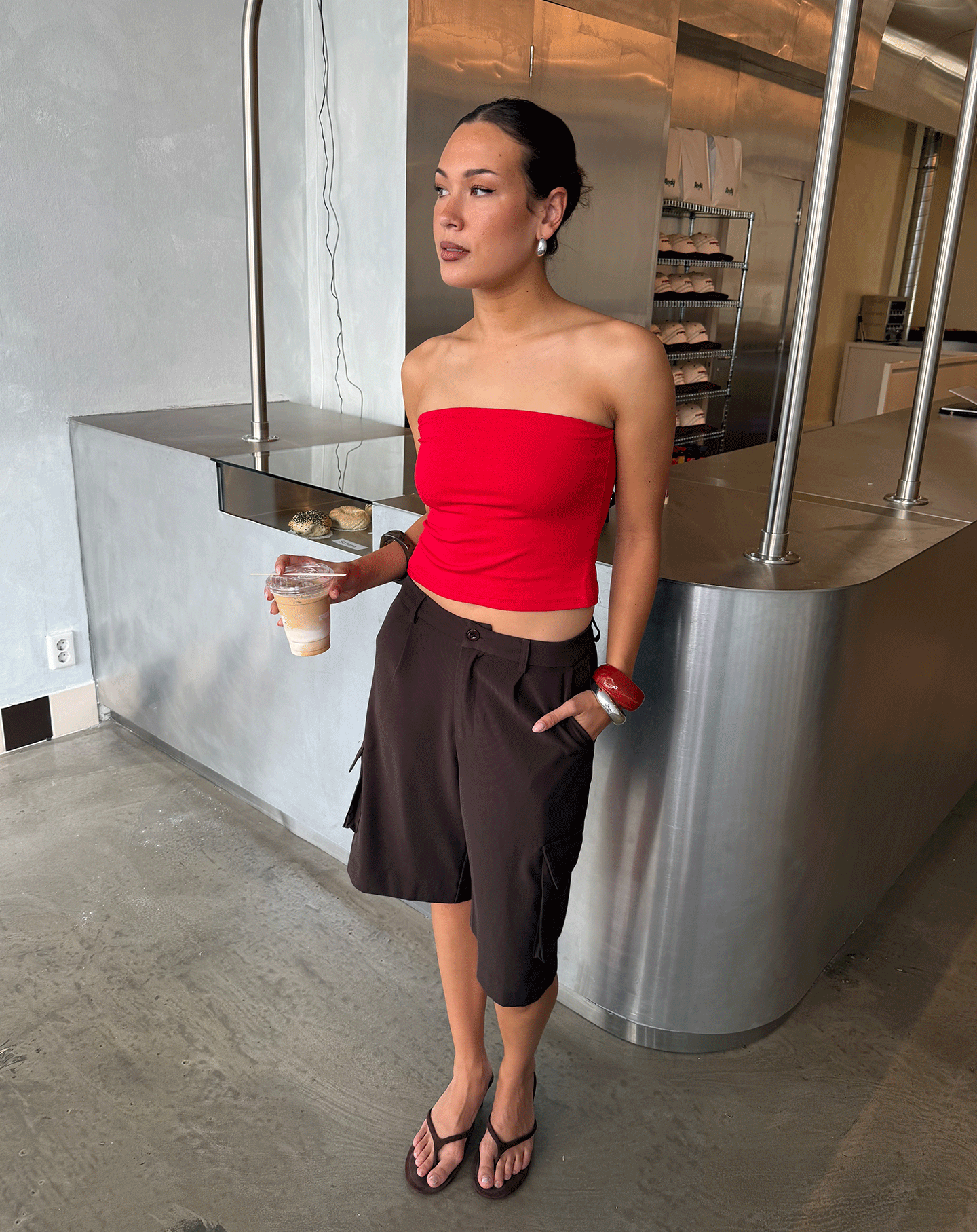 TAMAR STRAPLESS TOP ROOD
