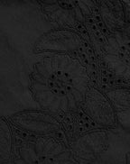 COTTON EMBROIDERY BERMUDA ZWART