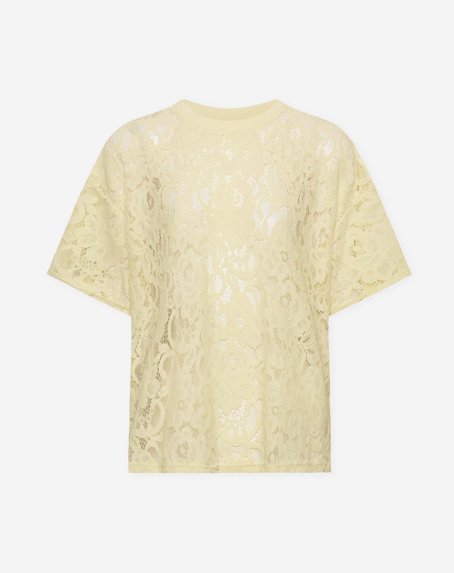 LACE TEE BUTTER YELLOW