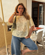 LACE TEE BUTTER YELLOW
