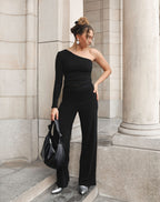 JOANY GLITTER PANTALON PETITE BLACK
