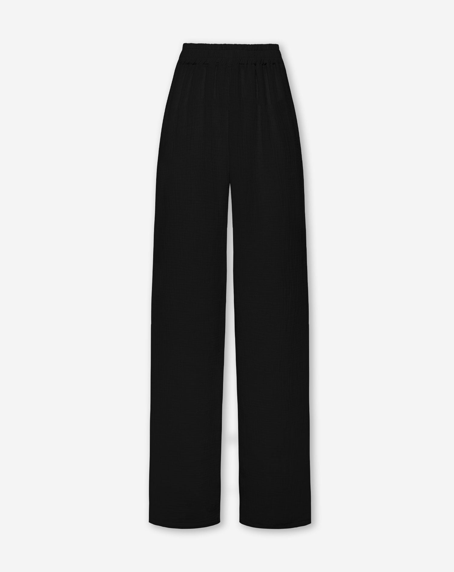 MELODY MOUSSELINE STRAIGHT LEG PANTS PETITE BLACK