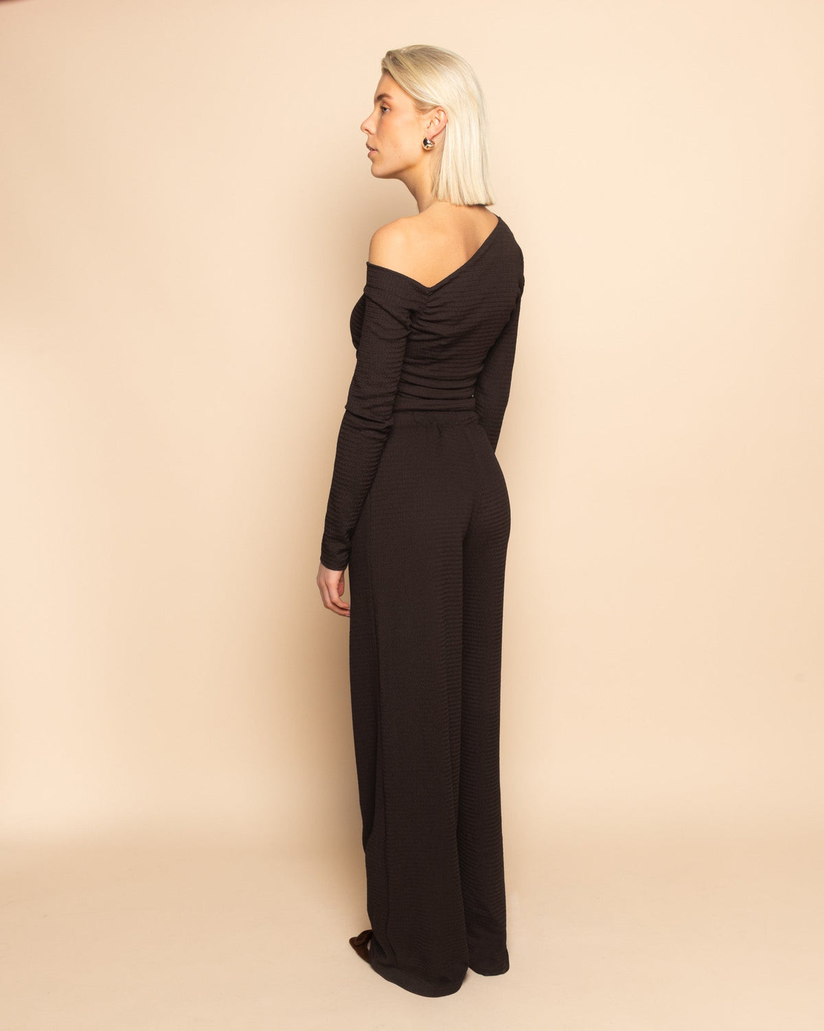 STRUCTURE STRAIGHT LEG PANTS PETITE DARK BROWN
