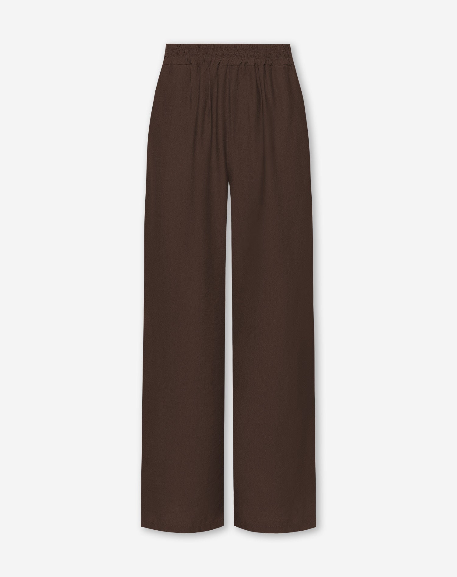 ZAYA VISCOSE STRAIGHT LEG PANTS PETITE DARK BROWN