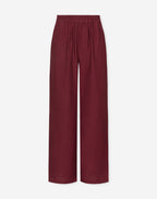 ZAYA VISCOSE STRAIGHT LEG PANTS PETITE BURGUNDY