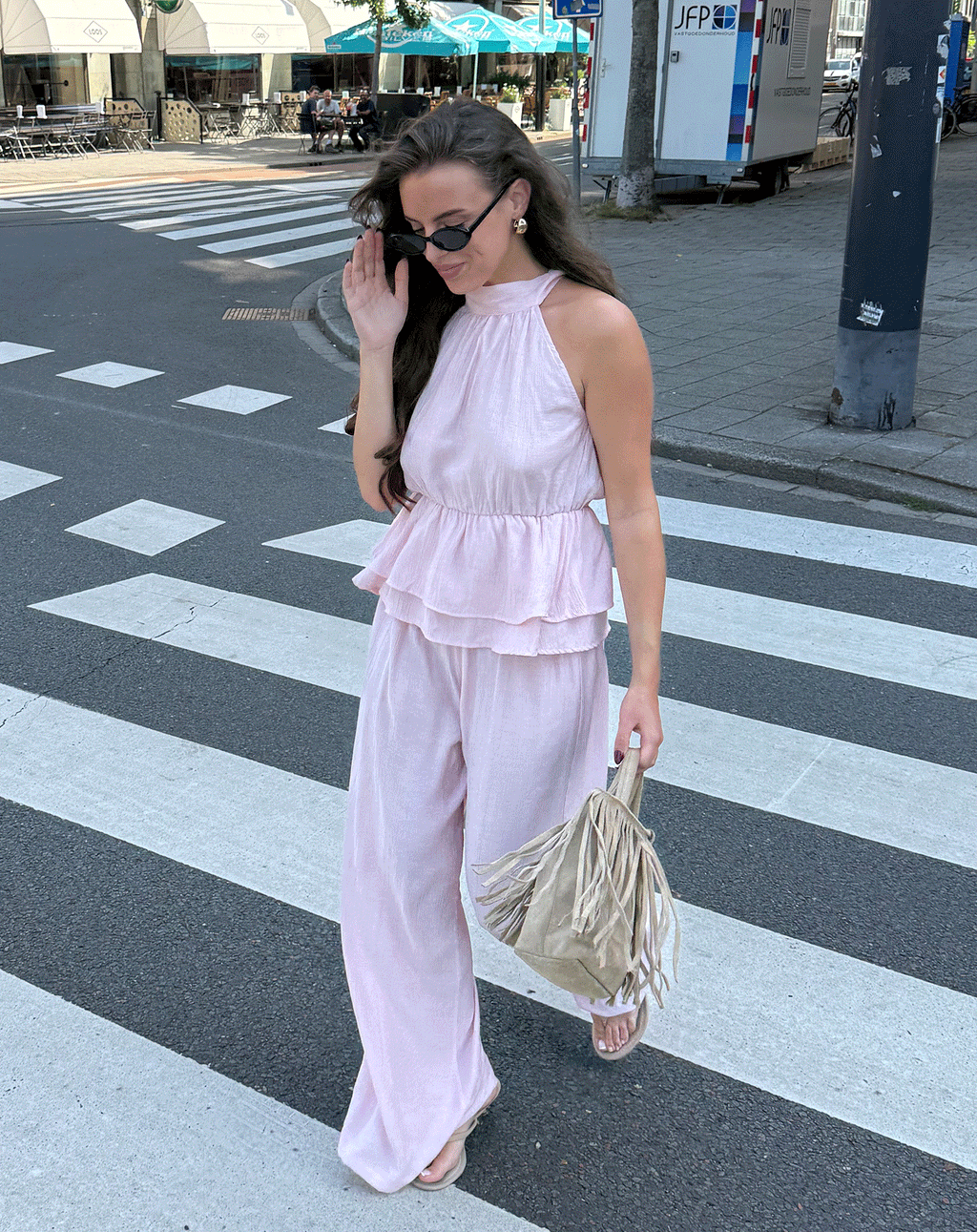 HALLY WIDE LEG PANTS PETITE ZACHT ROZE