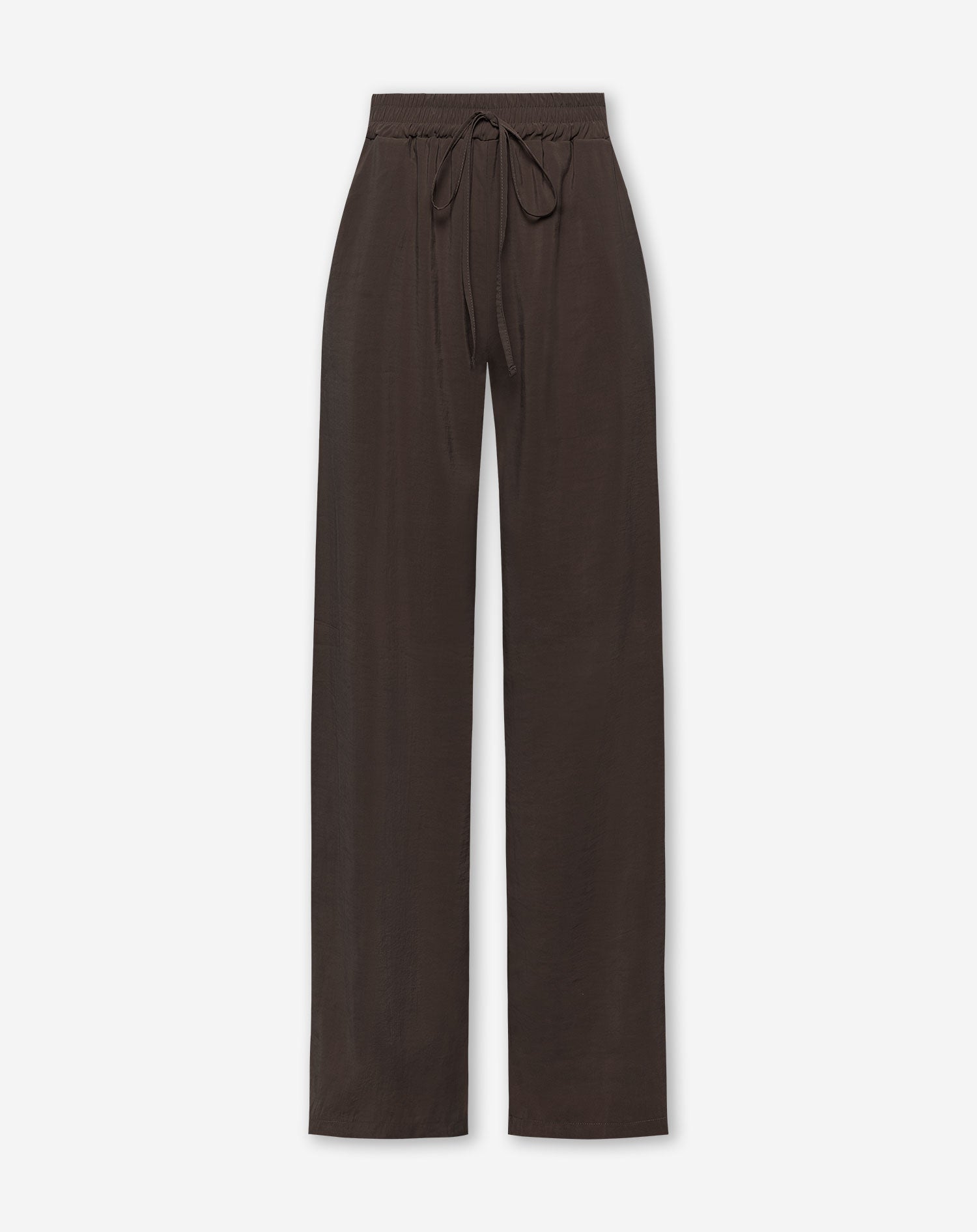 EMMY STRAIGHT LEG PANTS PETITE DONKERBRUIN