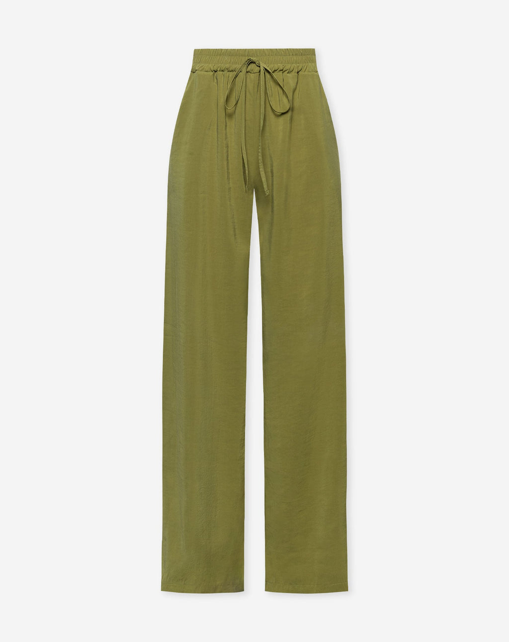 EMMY STRAIGHT LEG PANTS PETITE OLIJFGROEN