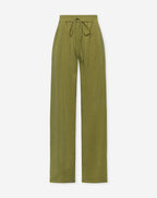 EMMY STRAIGHT LEG PANTS PETITE OLIJFGROEN