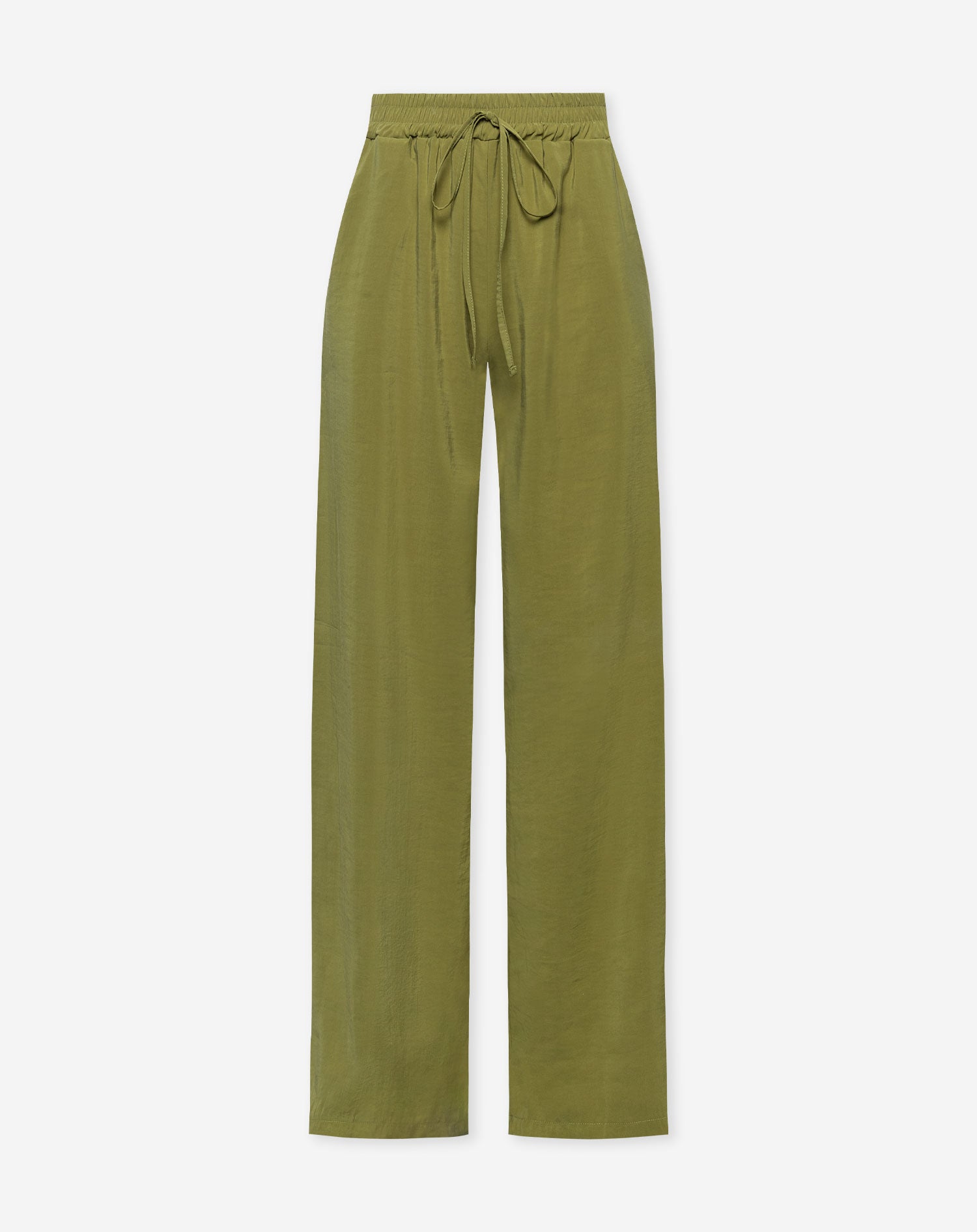 EMMY STRAIGHT LEG PANTS PETITE OLIJFGROEN
