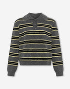 STRIPE KNITTED POLO BUTTER YELLOW