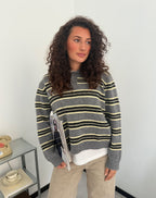 STRIPE KNITTED POLO BUTTER YELLOW
