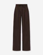 LINDE STRAIGHT LEG PANTS PETITE BROWN