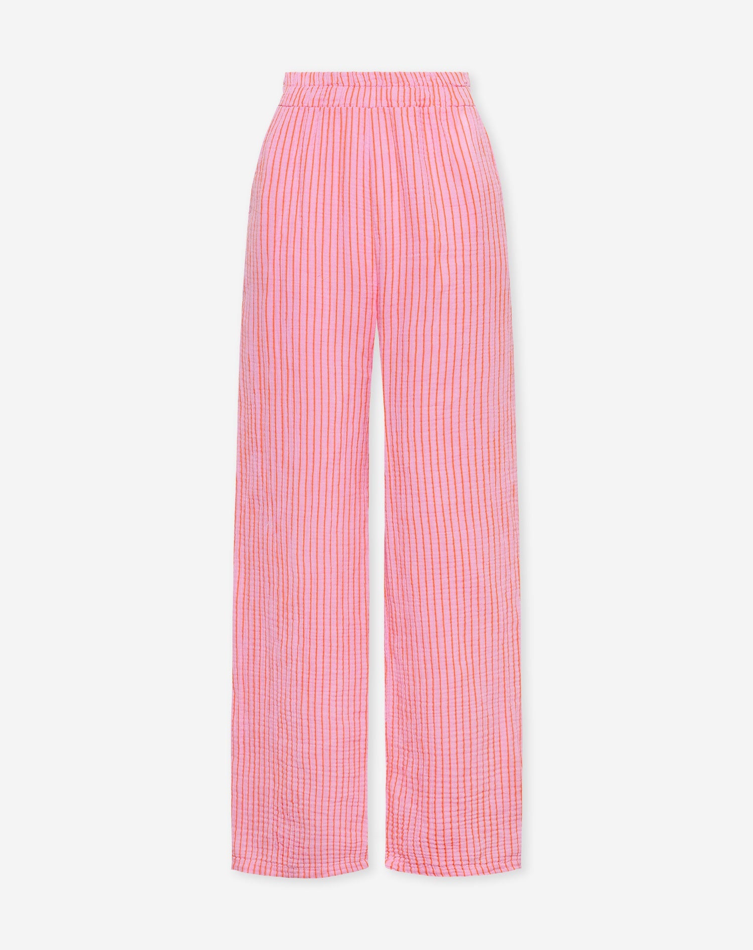STRIPE MOUSSELINE STRAIGHT LEG PANTS PETITE PINK