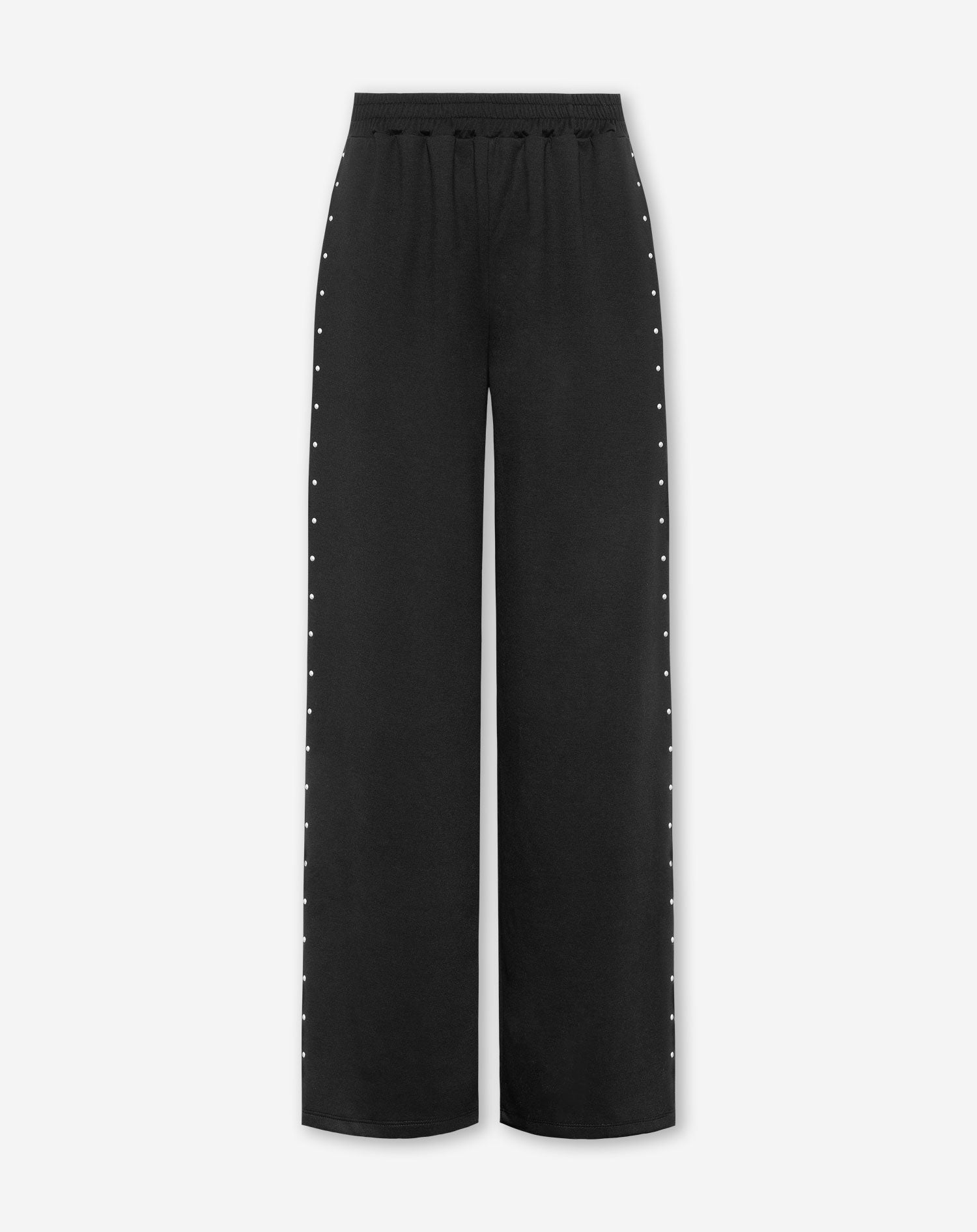 MAUDY STUDDED COMY PANTS PETITE BLACK