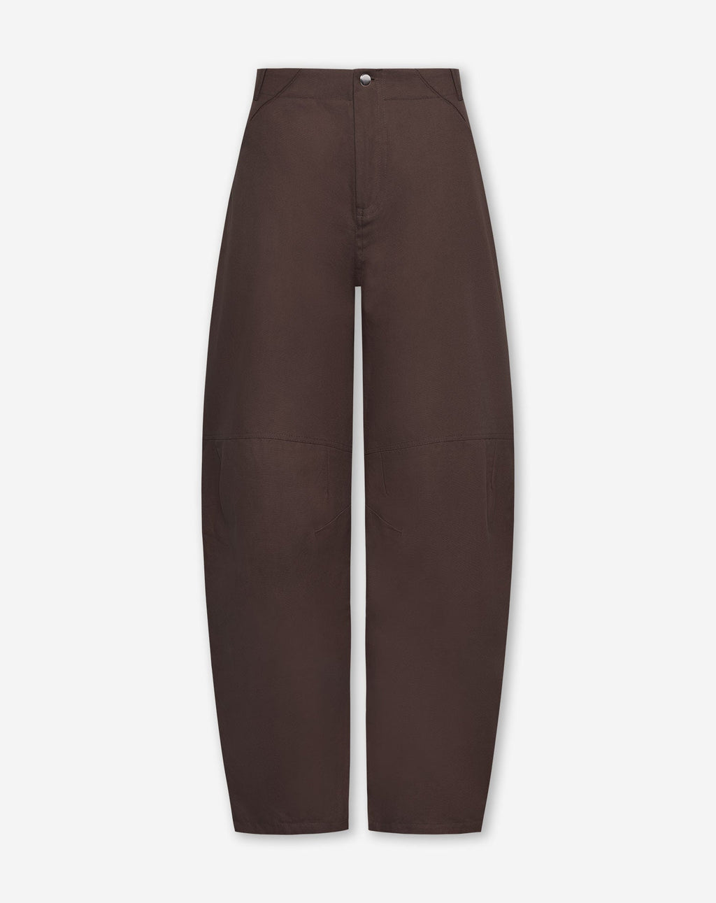 BARREL LEG PANTS PETITE DARK BROWN