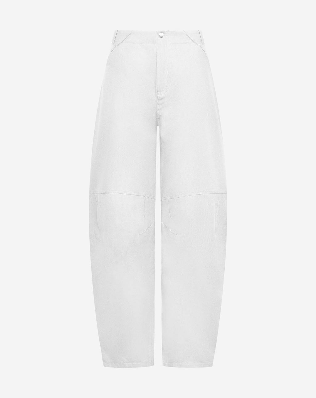 BARREL LEG PANTS PETITE WHITE