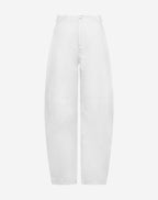 BARREL LEG PANTS PETITE WHITE