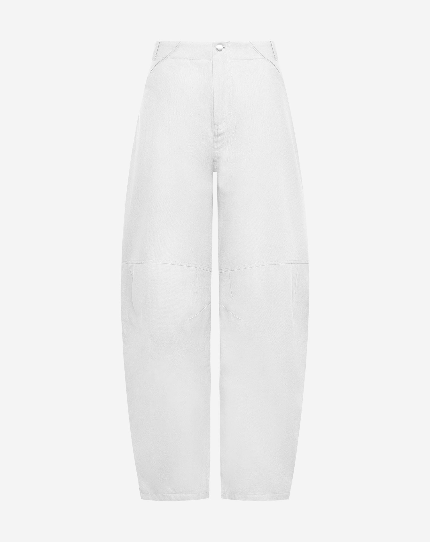 BARREL LEG PANTS PETITE WHITE