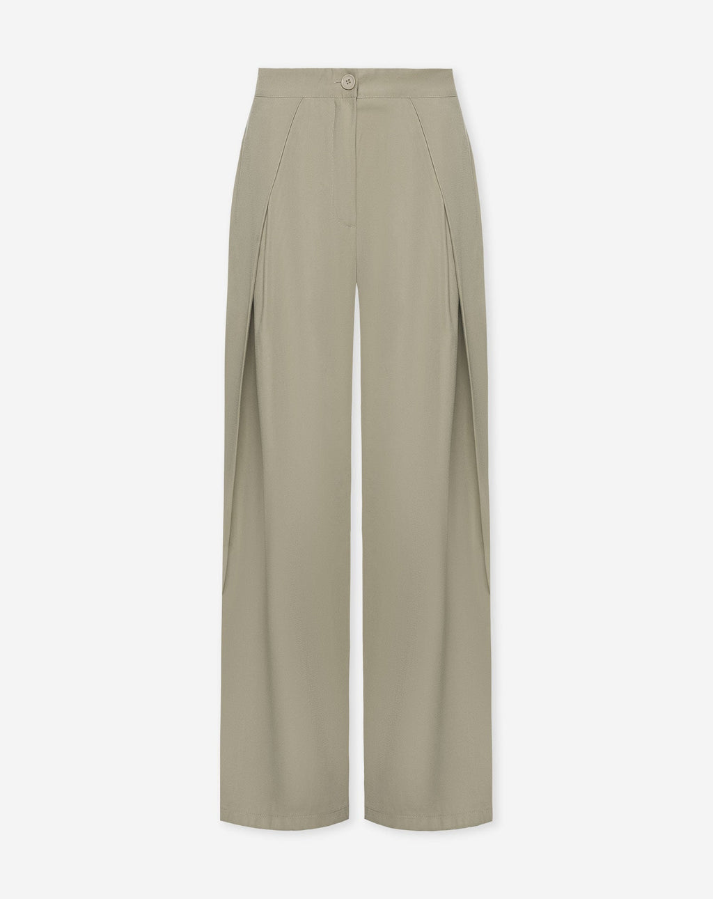 SHELLY VISCOSE PLEAT PANTALON PETITE LICHTGROEN