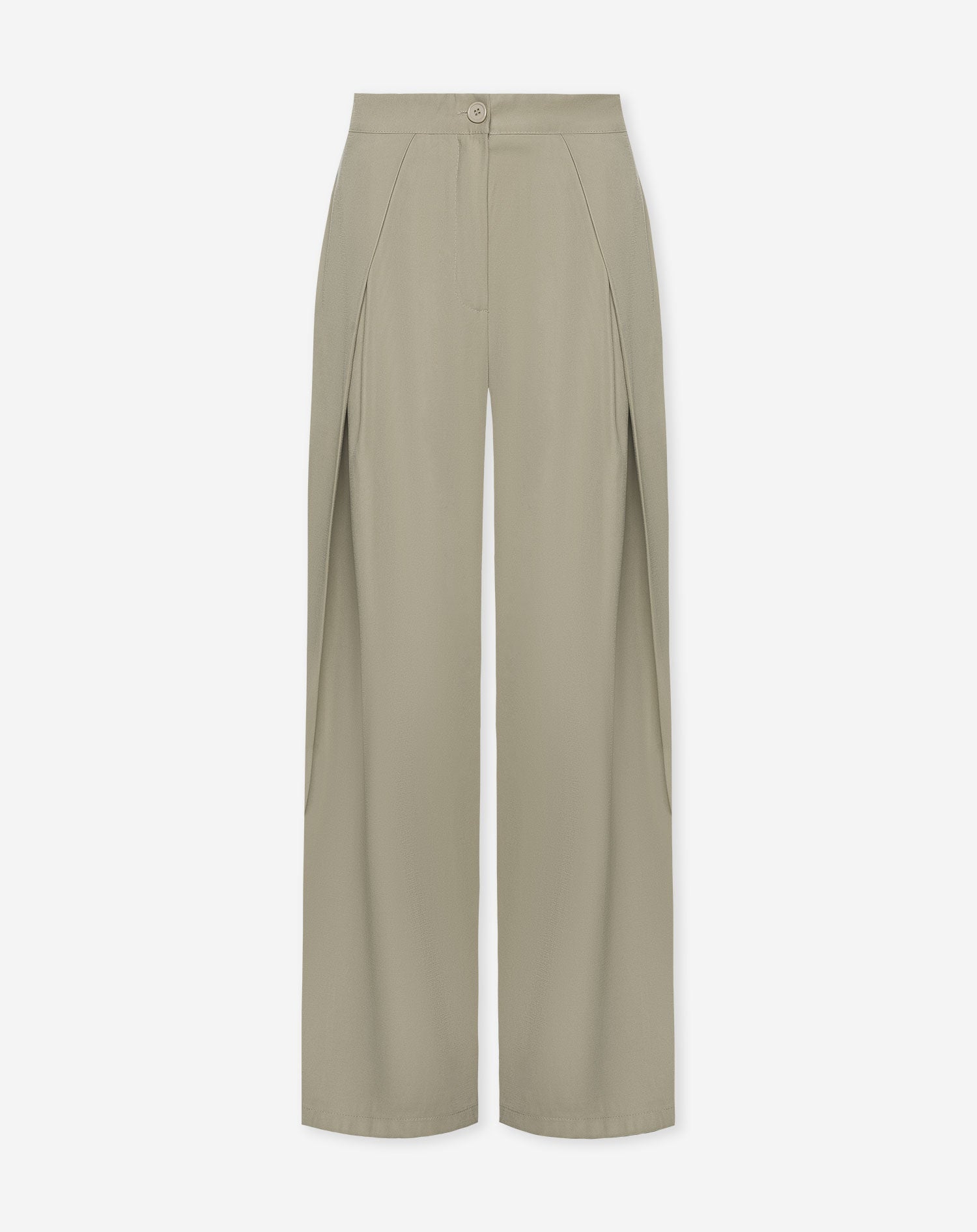 SHELLY VISCOSE PLEAT PANTALON PETITE LICHTGROEN