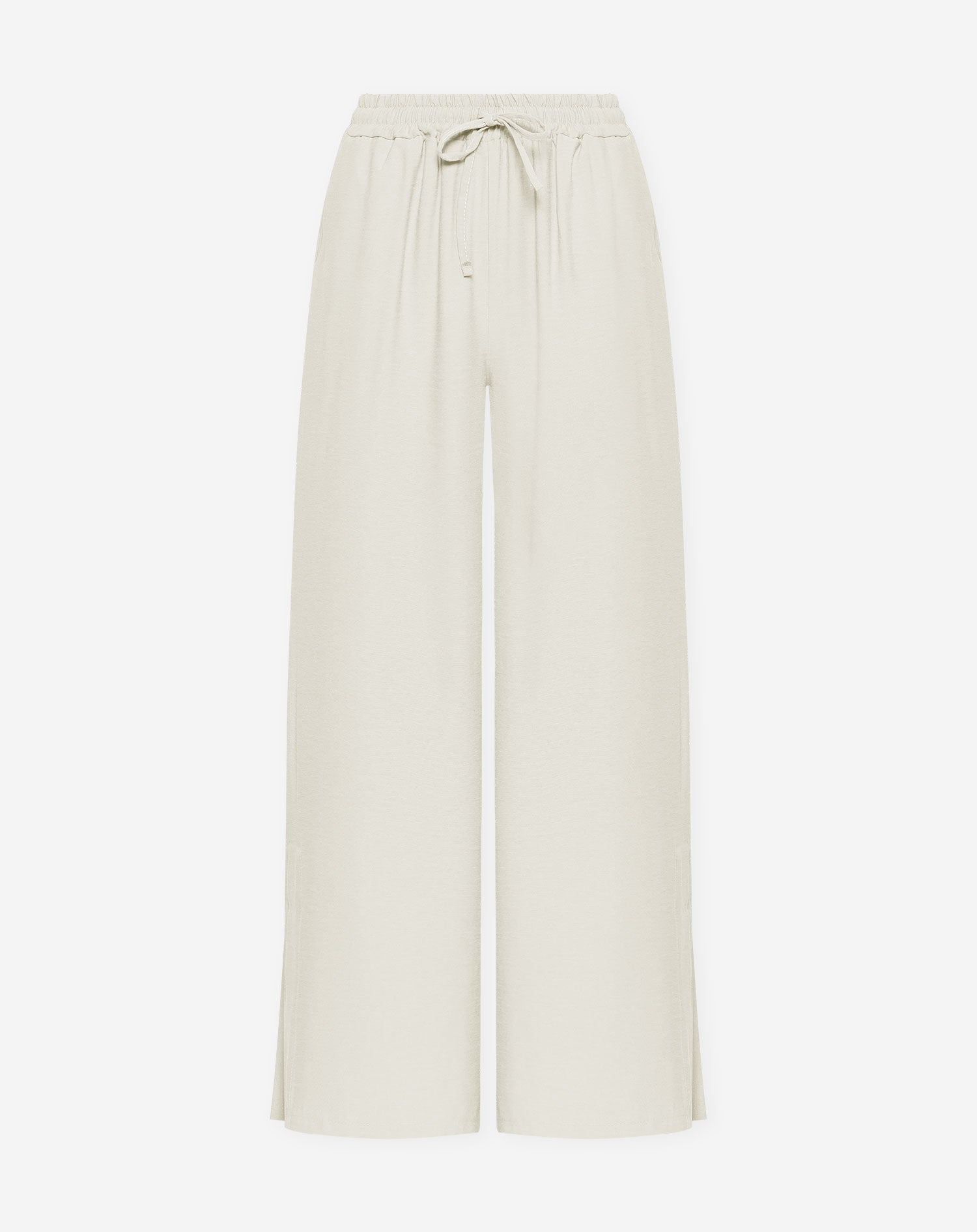 DAVINA VISCOSE SLIT PANTS PETITE CRÈME