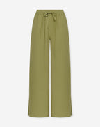 DAVINA VISCOSE SLIT PANTS PETITE OLIJFGROEN