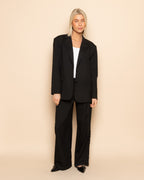 SAAR PINSTRIPE STUD PANTALON PETITE BLACK